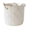 Sagebrook Home 7", Diamond Hanging Planter White