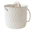 Sagebrook Home 7", Chevron Hanging Planter, White