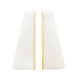 Sagebrook Home Set of 2 Marble 7``H  Tapered Bookends, White