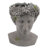 Sagebrook Home 15989 Resin, 19"H Lady with Daisies Planter, Gray