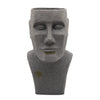 Sagebrook Home 15991-01 20"H Resin, Moai Bust Planter, Gray