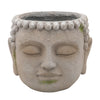 Sagebrook Home Resin, 11" Buddha Head Planter, Gray