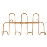 Sagebrook Home 15993 24" Rattan, 4-Hooks Wall Item, Natural
