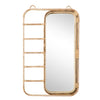 Sagebrook Home Rattan, 25X39 Mirrored Wall Deco, Natural
