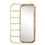 Sagebrook Home Rattan, 25X39 Mirrored Wall Deco, Natural