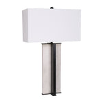 Sagebrook Home 51187 Metal 28" Pillar Table Lamp, Black/White
