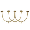 Sagebrook Home Metal 18" 5-Votive Candle Holde, Gold Leaf