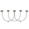 Sagebrook Home 16008-02 18" Metal 5-Votive Candle Holder, Silver Leaf