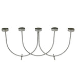 Sagebrook Home 16008-02 18" Metal 5-Votive Candle Holder, Silver Leaf