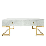 Sagebrook Home Metal, 47`` Coffee Table W/ 2 Drawers, Gold