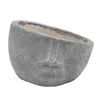 Sagebrook Home 16016-01 10" Resin, Half Face Planter, Blue
