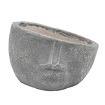 Sagebrook Home 16016-01 10" Resin, Half Face Planter, Blue