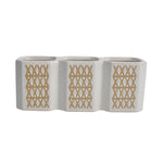 Sagebrook Home 3-Cup X-Pen Holder, Beige
