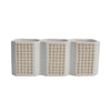 Sagebrook Home 3-Cup Dotted Pen Holder, Beige