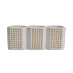 Sagebrook Home 3-Cup Dotted Pen Holder, Beige