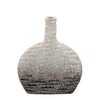 Sagebrook Home 10"H Textured Oval 2-Tone Vase, Beige