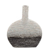 Sagebrook Home 12"H Textured Oval 2-Tone Vase, Beige