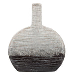 Sagebrook Home 14"H Textured Oval 2-Tone Vase, Beige