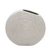 Sagebrook Home 11"H Oval Swirled Vase, White
