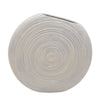 Sagebrook Home 14"H Oval Swirled Vase, White