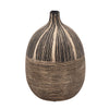 Sagebrook Home 7"H Tribal Vase, Brown