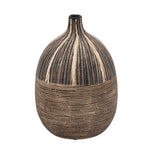 Sagebrook Home 7"H Tribal Vase, Brown