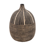 Sagebrook Home 16023-02 9" H Tribal Vase, Brown