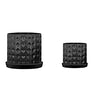Sagebrook Home Set of 2 10/12" Diamond Planter W/ Saucer, Black