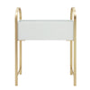 Sagebrook Home Metal 24X10 Rectangular Planter, Wht/Gld