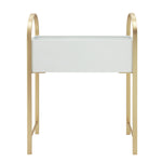 Sagebrook Home Metal 24X10 Rectangular Planter, Wht/Gld