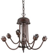 Meyda Lighting 160609 17"W Mahogany Bronze 7 LT Chandelier Hardware