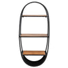 Sagebrook Home Metal/Wood, 36``H Oval Wall Shelf, Brown