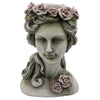 Sagebrook Home Resin, 15"H Flower Lady Planter, Gray
