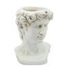 Sagebrook Home Resin, 13"H Greek God Head Planter, Antique White