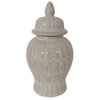 Sagebrook Home 10`` Temple Jar, Ivory