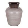 Sagebrook Home 18613 Glass, 16" Wooden Top Vase, Blush