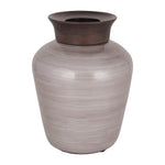 Sagebrook Home 18613 Glass, 16" Wooden Top Vase, Blush