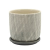 Sagebrook Home 16116-02 6" Mesh Planter with Saucer, Gray
