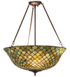 Meyda Lighting 162424 24"W Tiffany Fishscale Semi-Flushmount Ceiling Fixture