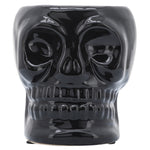 Sagebrook Home 16385-01 Ceramic, 5" Skull Vase, Black