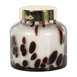 Sagebrook Home 80146-06 3" 10 Oz Cinnamon Speckle Glass Lid Candle, Brown