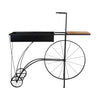 Sagebrook Home 16522 Metal and Wood, Bike Planter, Brown/Black