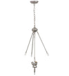 Meyda Lighting 165469 30"H Nickel 3 LT Inverted Pendant Hardware