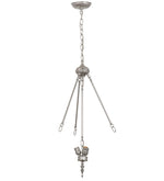 Meyda Lighting 165469 30"H Nickel 3 LT Inverted Pendant Hardware