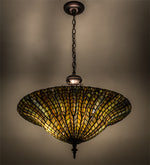 Meyda Lighting 166263 24"W Tiffany Lotus Leaf Inverted Pendant