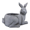 Sagebrook Home 16749-02 Resin, 15"  Sitting Bunny Planter, Gray