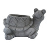 Sagebrook Home 16750 Resin, 11" Tortoise Planter, Gray