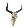 Sagebrook Home 16805 Resin, 28" Bull Skull Wall Accent, Ivory/Black