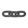 Sagebrook Home 18286 Resin, 14" Studded Chain Decor, Black/Silver