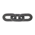 Sagebrook Home 18286 Resin, 14" Studded Chain Decor, Black/Silver